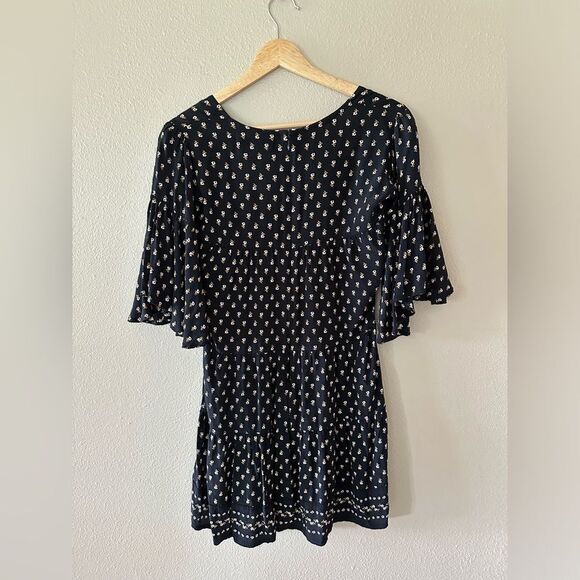 Faithfull The Brand X Anthropologie Fresa Floral Tunic Dress Black Size 2 - Picture 7 of 8